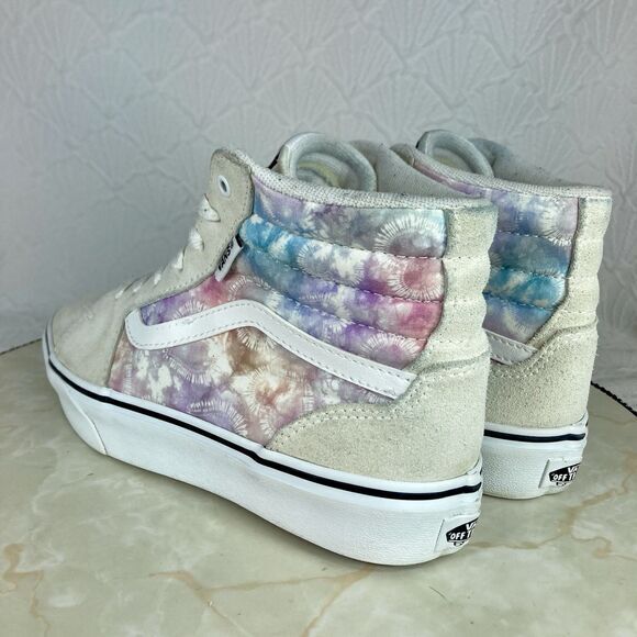 Vans Filmore High Top Platform Sneakers 6.5 Heart Tie Dye Streetwear Retro Shoes - Picture 7 of 11